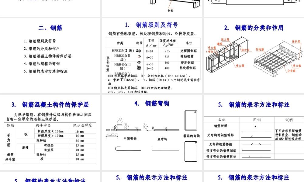 工程制图钢筋混凝土构件图和钢结构图