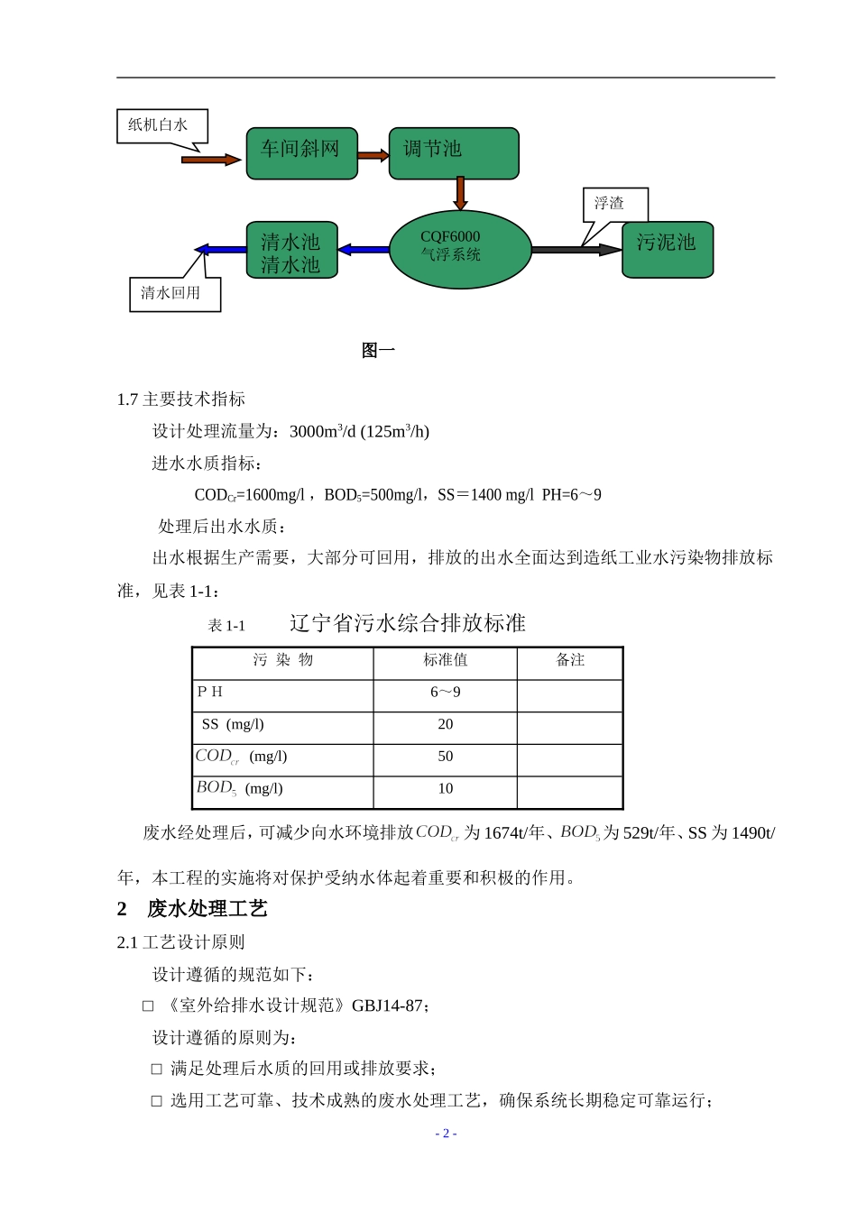 年产5万吨造纸废水处理方案_第2页