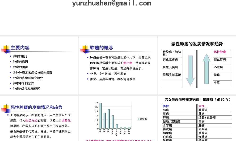 肿瘤防治知识讲座