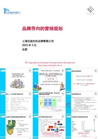 品牌导向的营销规划