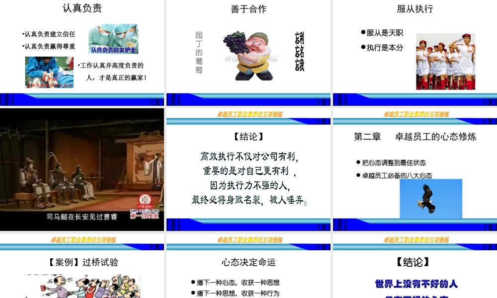 卓越员工职业素养的五项修炼讲义(上)