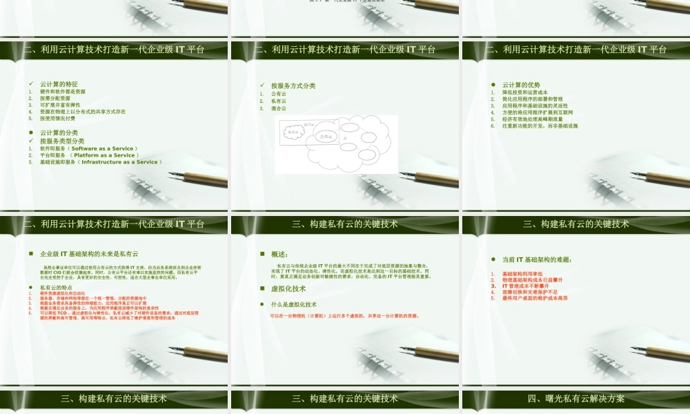 私有云动态数据中心建设规划书_曙光云计算