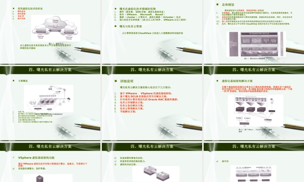 私有云动态数据中心建设规划书_曙光云计算