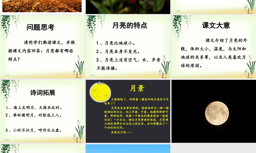 《月亮的自述》课件