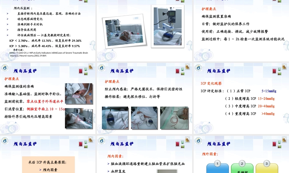 颅内压监测2018课件