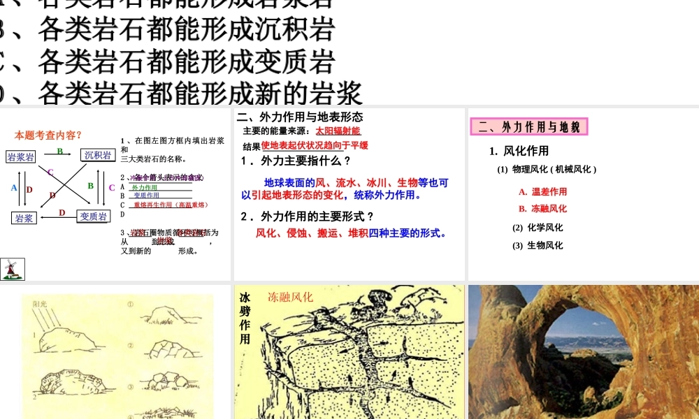 外力作用与地表形态