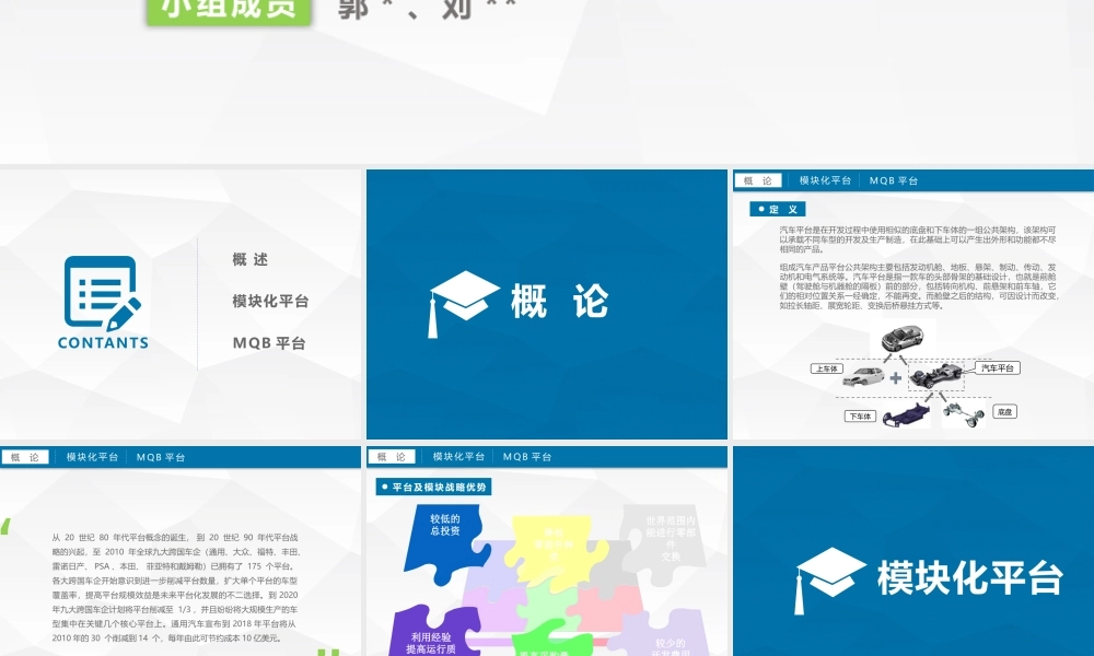 汽车平台及模块化战略
