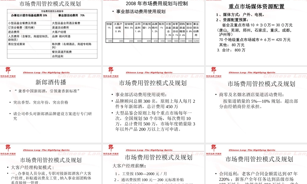 某品牌事业部运作方案