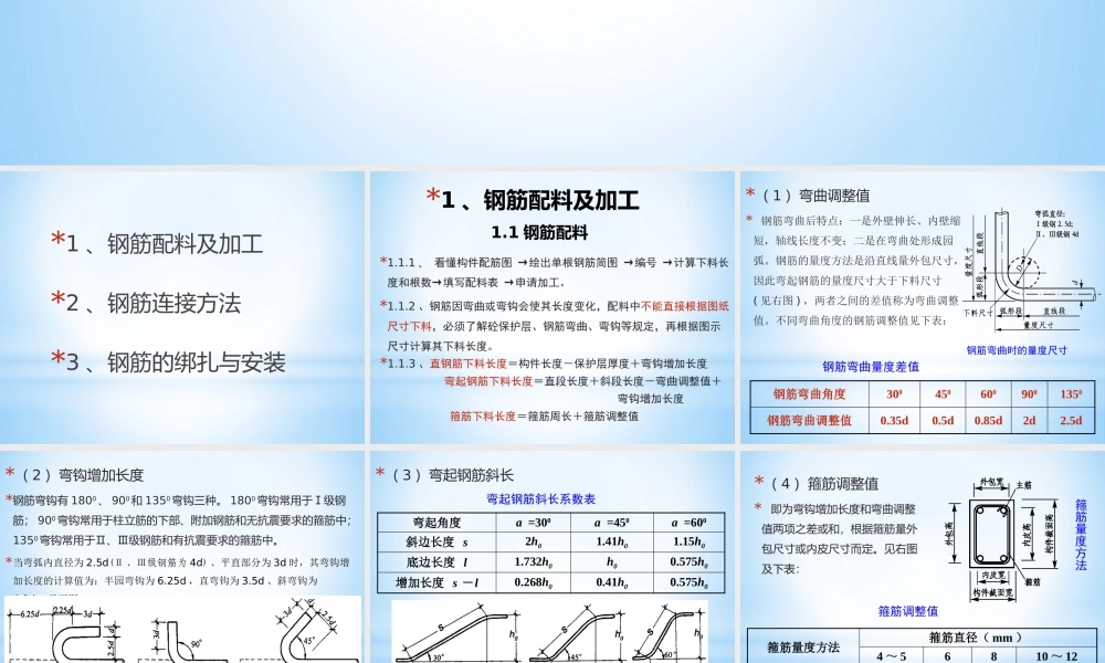 钢筋施工规范及工艺要求