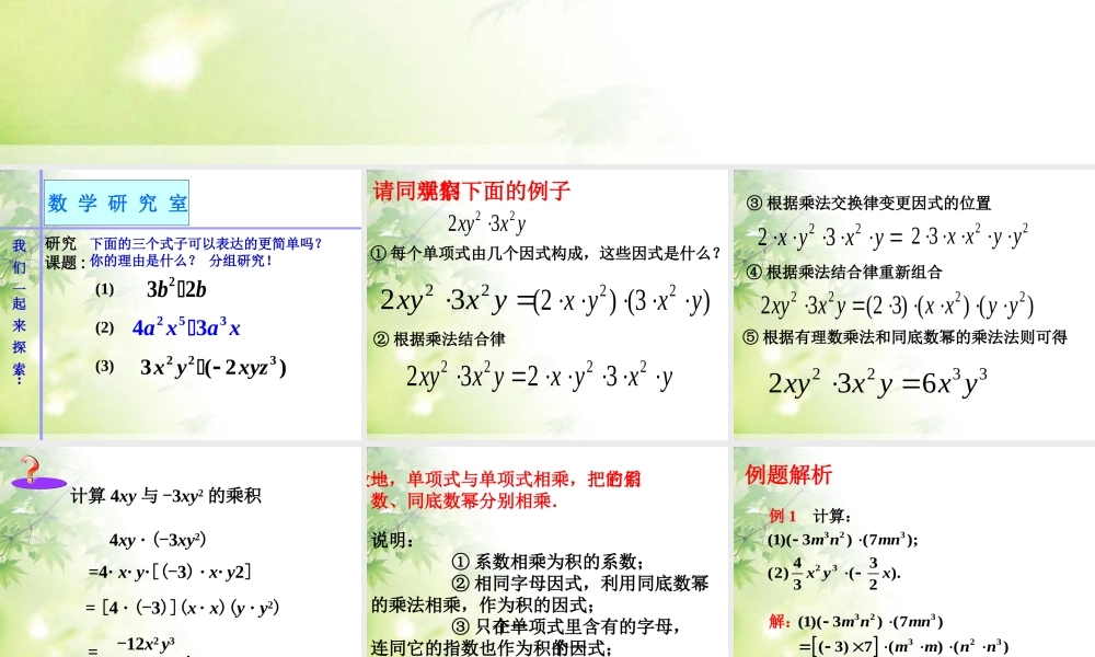 《整式的乘法》课件2