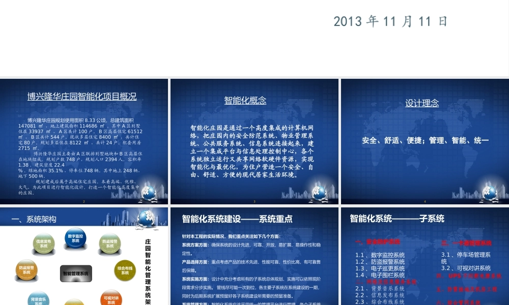 弱电智能化项目PPT