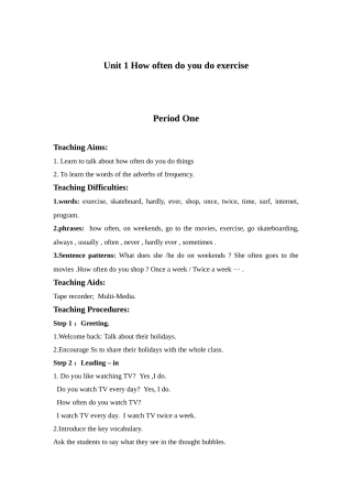 Unit1Howoftendoyouexercise