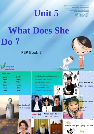(人教PEP)六年级英语上册课件-UNIT5-What--does--she--do