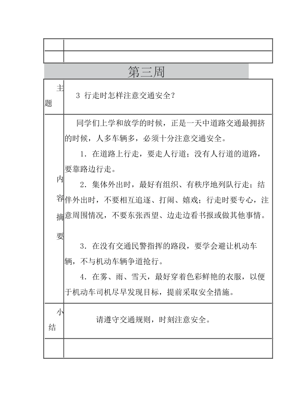 学校每周安全教育记录_第3页