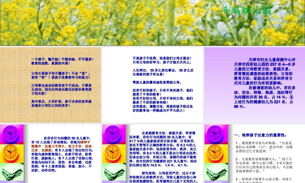 课件-孩子注意力的培养