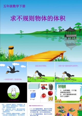 求不规则物体的体积[1]