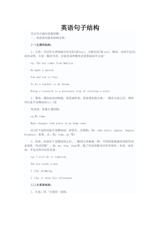 英语句子结构