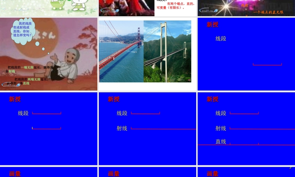 (人教新课标)四年级数学上册《直线、射线、线段和角》教学课件2