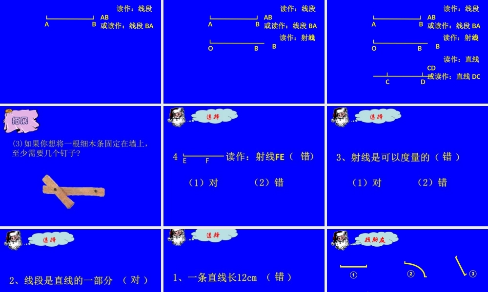 (人教新课标)四年级数学上册《直线、射线、线段和角》教学课件2