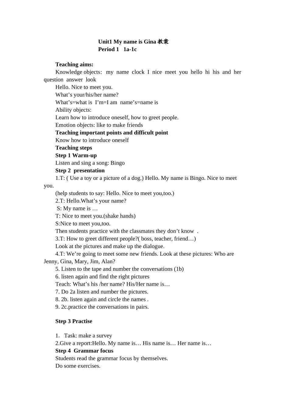 Unit1-My-name-is-Gina!教案_第1页