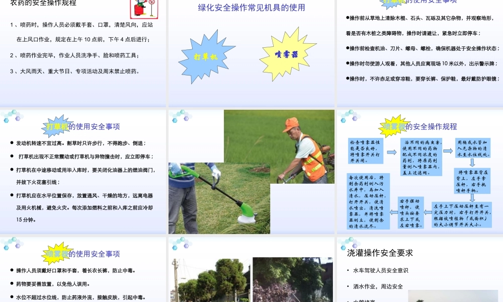 绿化安全作业培训