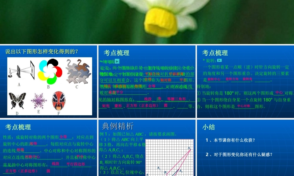 中招复习33课时-图形的变化PPT