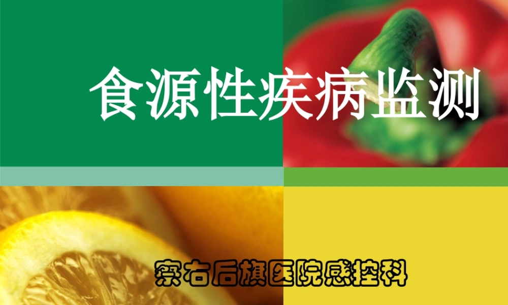 食源性疾病监测培训-课件
