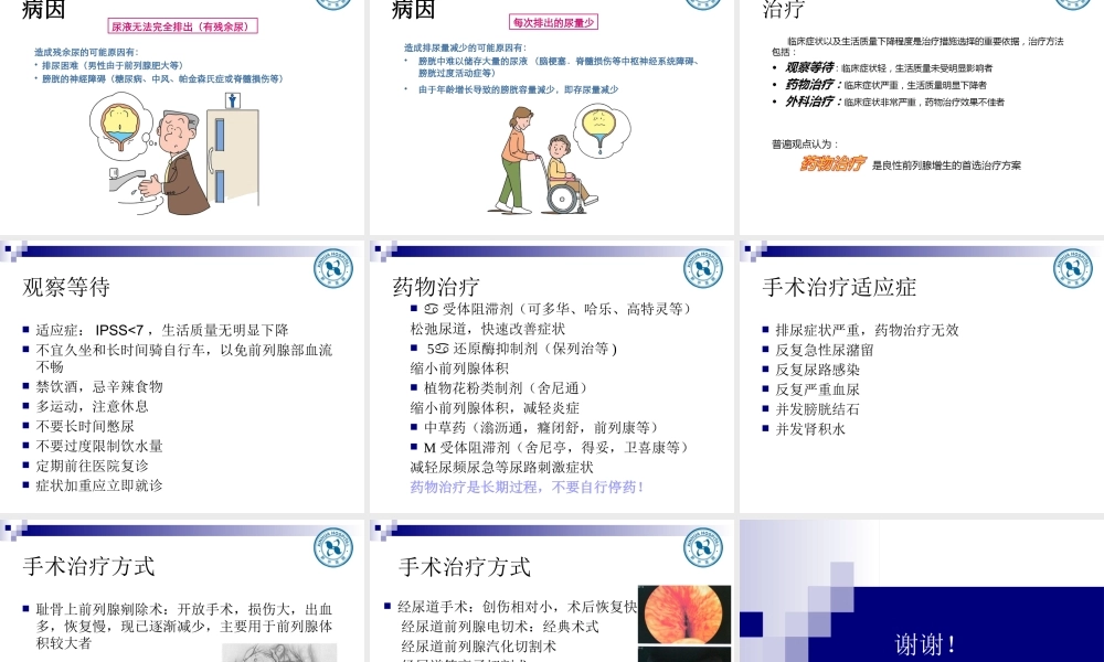 前列腺增生教学查房