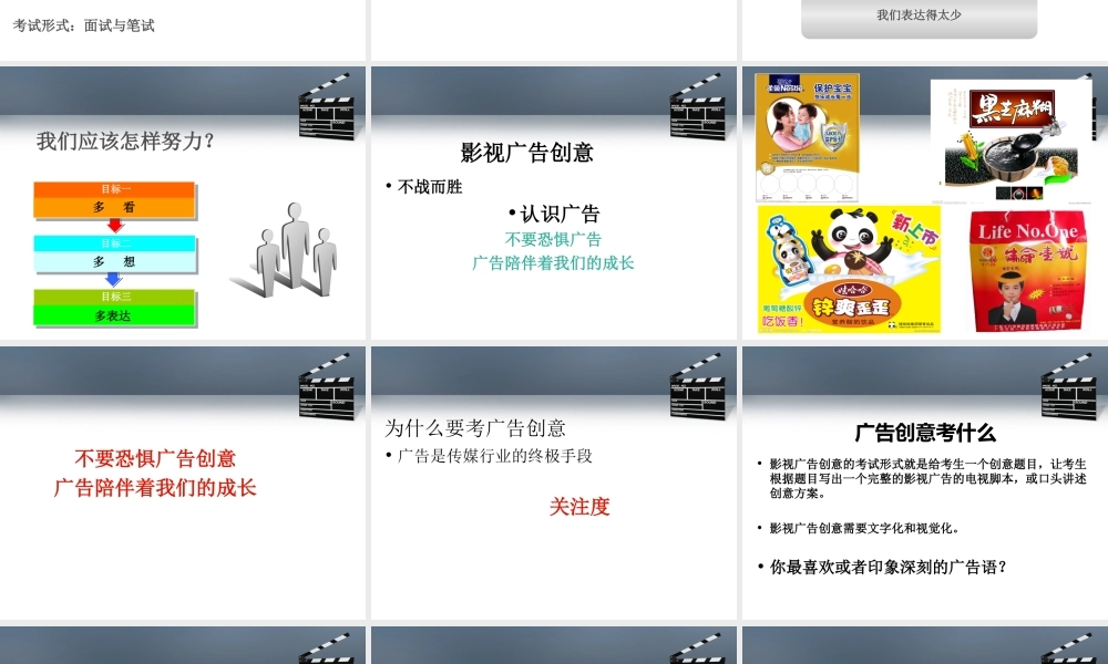 艺考编导创意——广告创意1