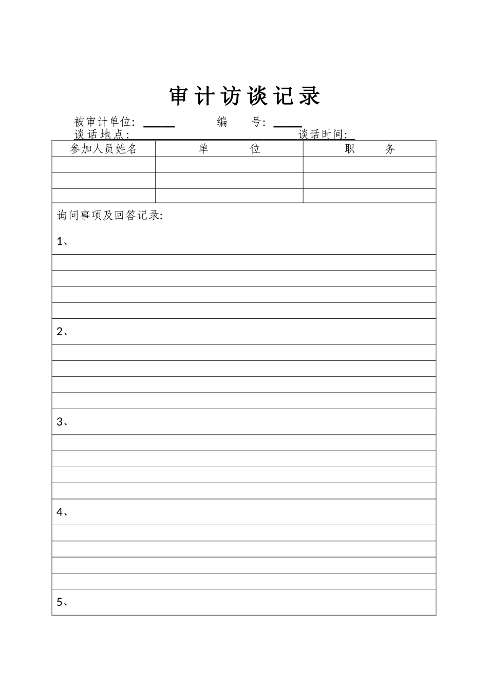审计谈话记录模板_第1页