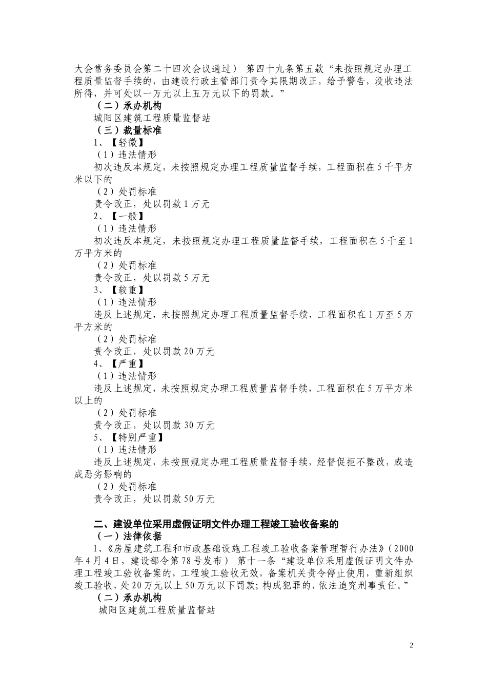 工程质量监督站行政处罚自由裁量_第2页