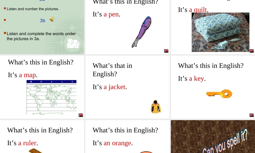 2012年新目标七年级英语Starter2