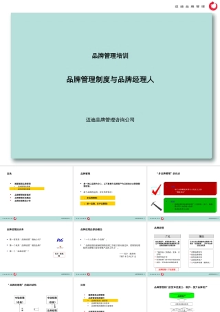 迈迪-培训讲义-品牌管理制度与品牌经理人ver1 5 print