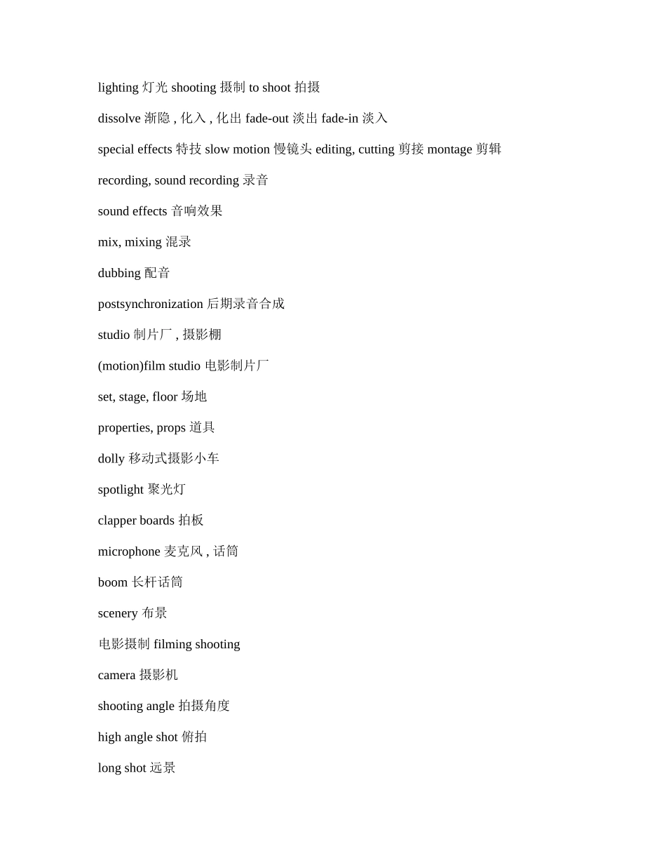 电影类英语行业术语_第2页