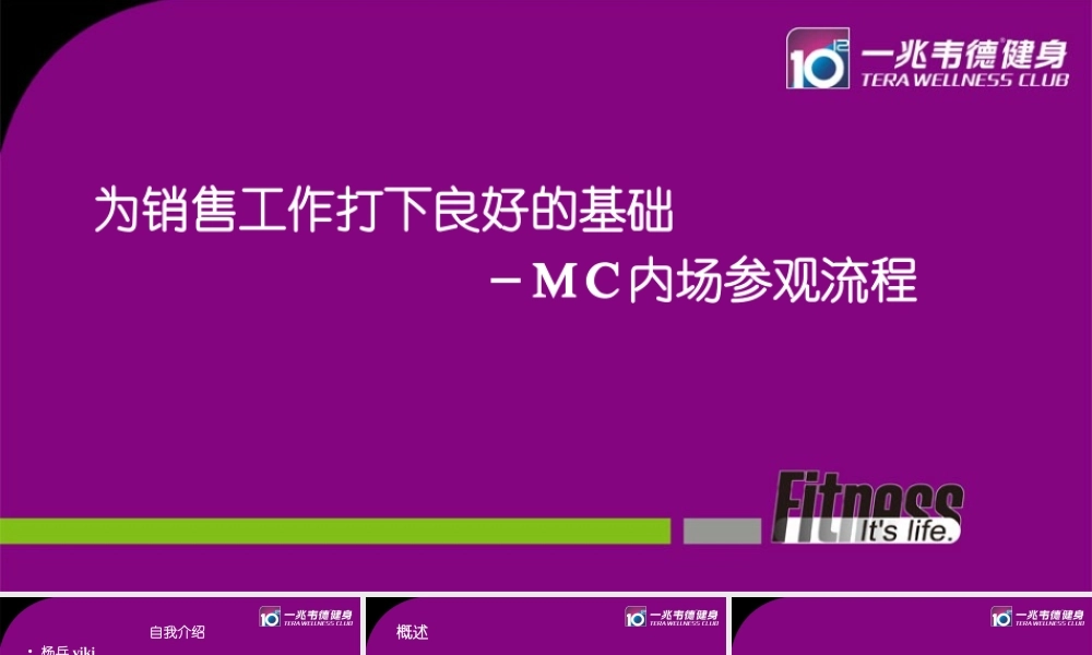 内场参观流程标准话术