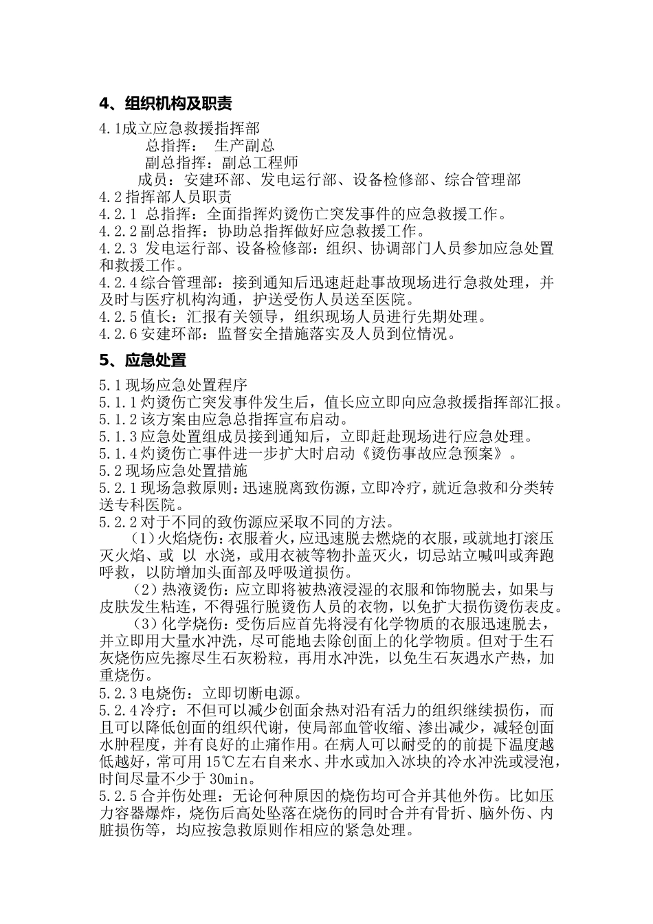 灼烫伤亡事故处置方案_第2页