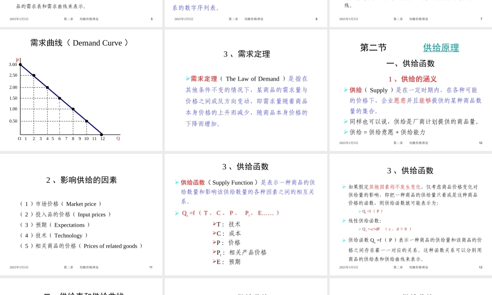 第二章--均衡价格论