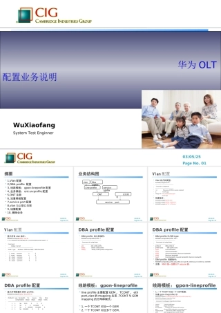 华为OLT配置说明