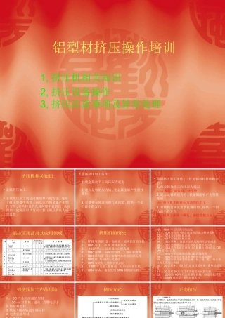 铝型材挤压操作培训