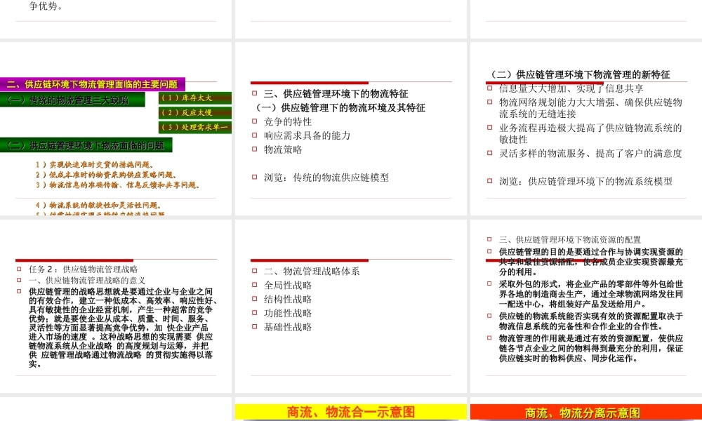 模块 9：供应链管理环境下的物流管理