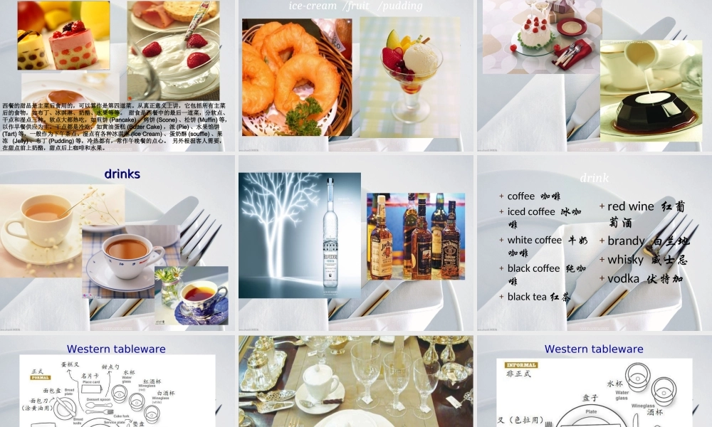 西餐礼仪(中英文)