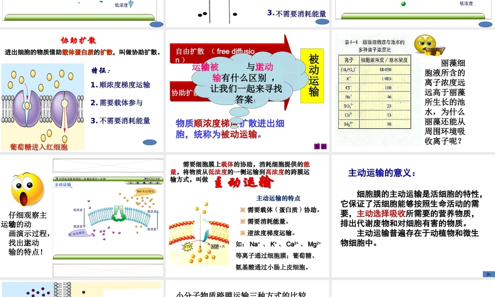 物质跨膜运输方式