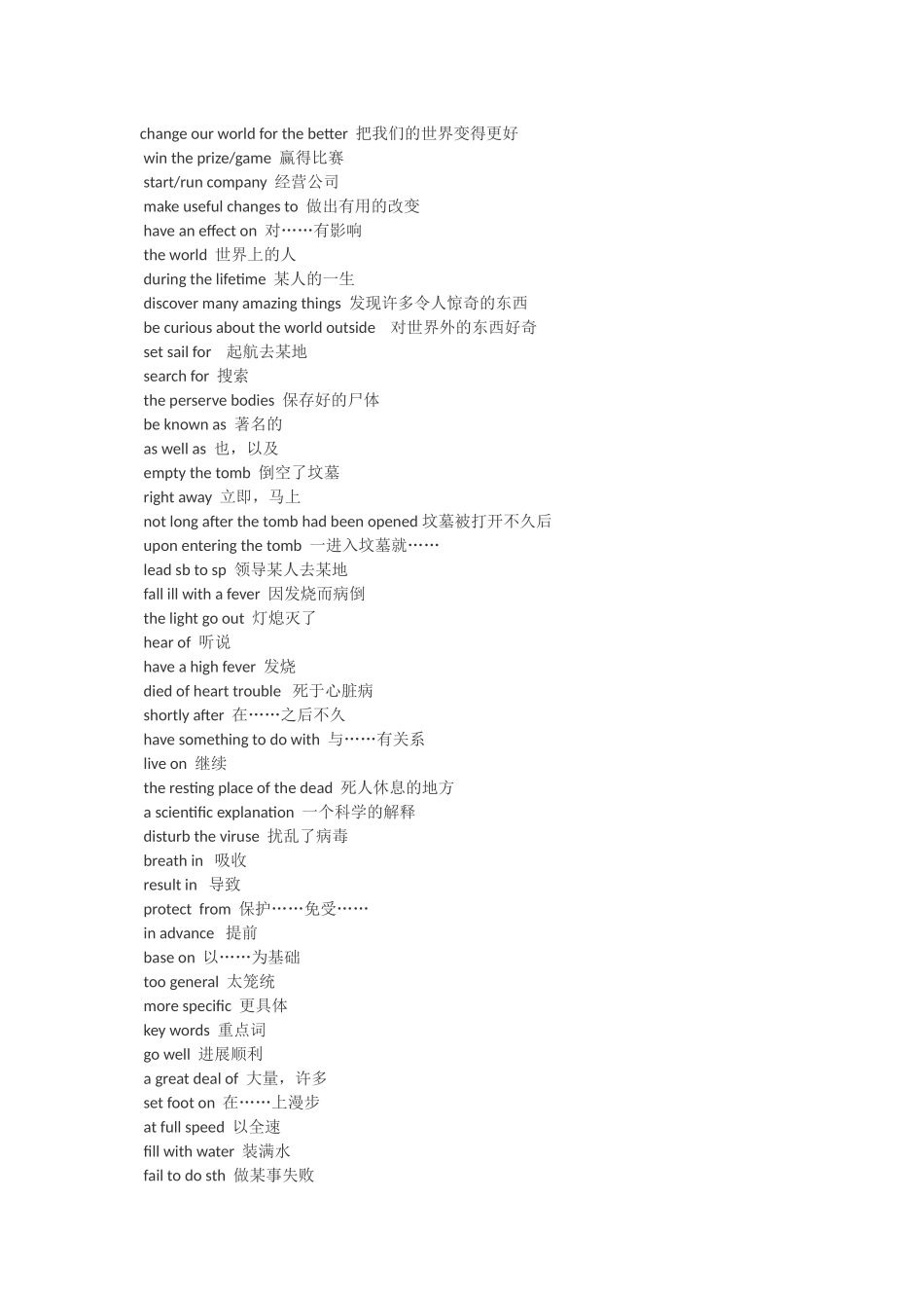 牛津英语模块二第三单元词组_第1页