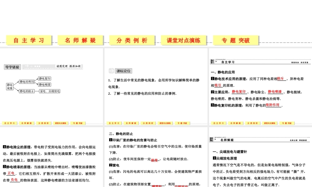 第四节趋利避害——静电的利用与防止