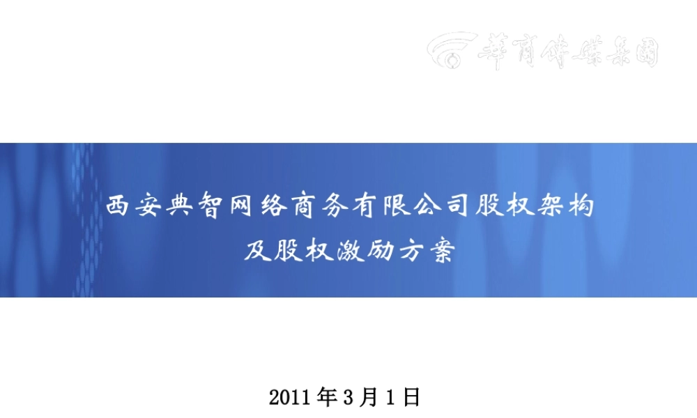 公司股权架构和股权激励方案