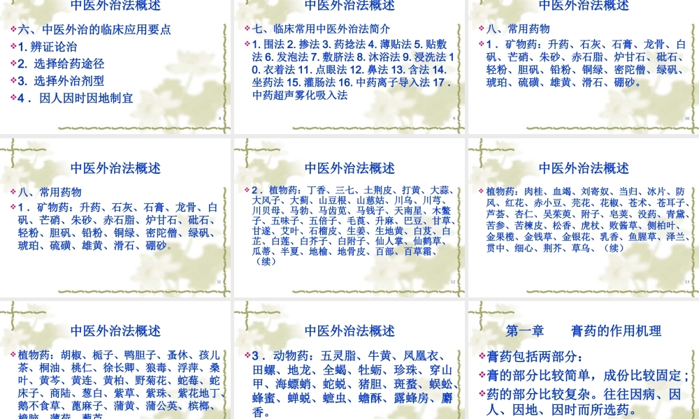 膏药制作技术及临床应用幻灯片080208
