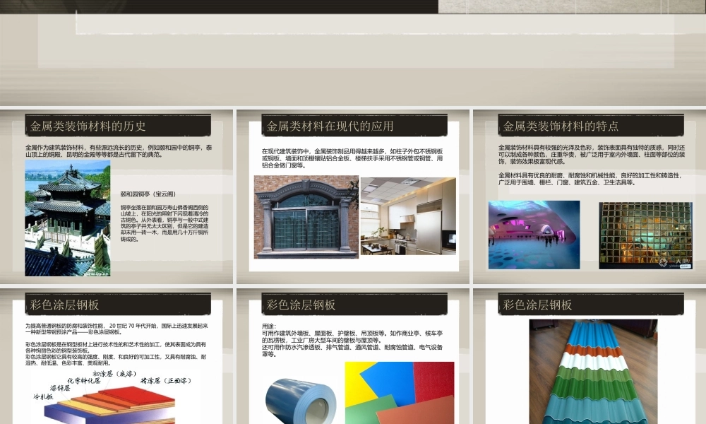 装饰材料学 金属装饰材料