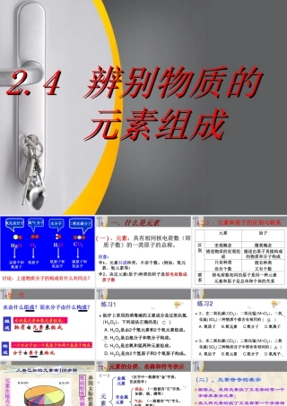 辨别物质的元素组成