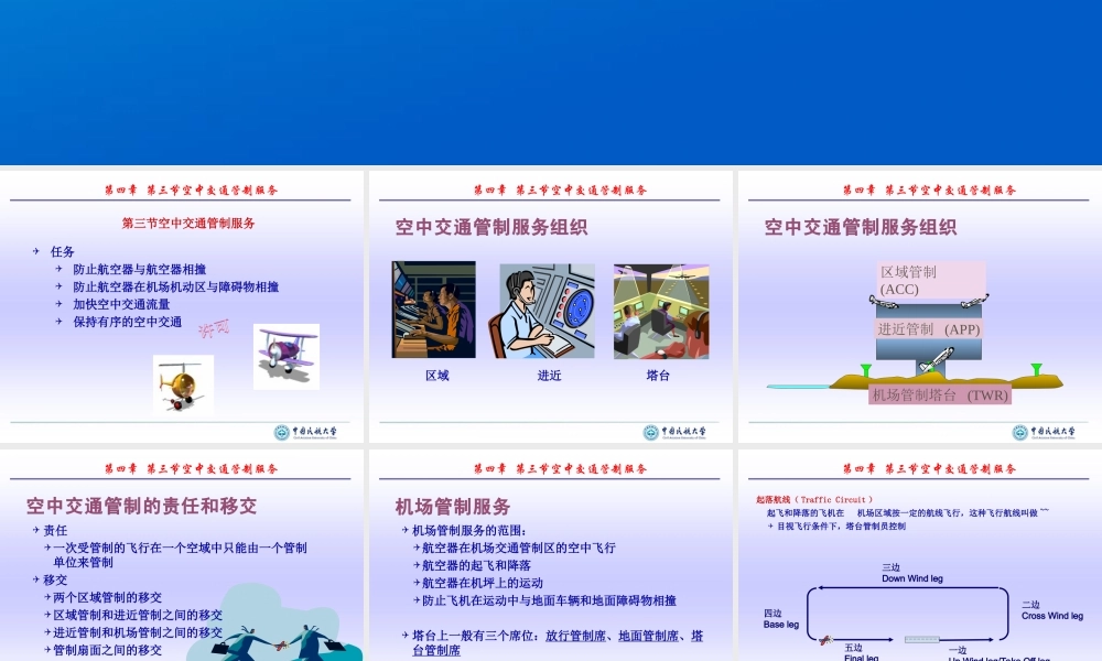 民航概论--交通运输之空中交通管制服务