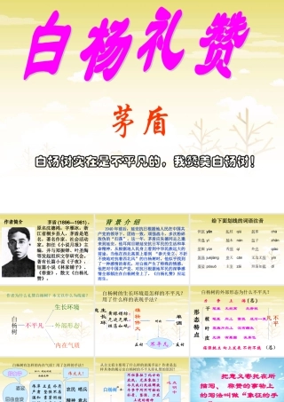 白杨礼赞第一课时课件